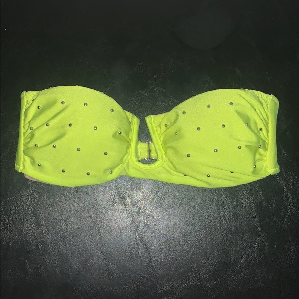 Amuse Society Yellow Vida Micro Studded BandeauTop